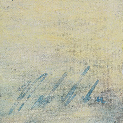 La Memoire Et La Mer · Acrylic and tempera on canvas · ca. 31 x 31 cm